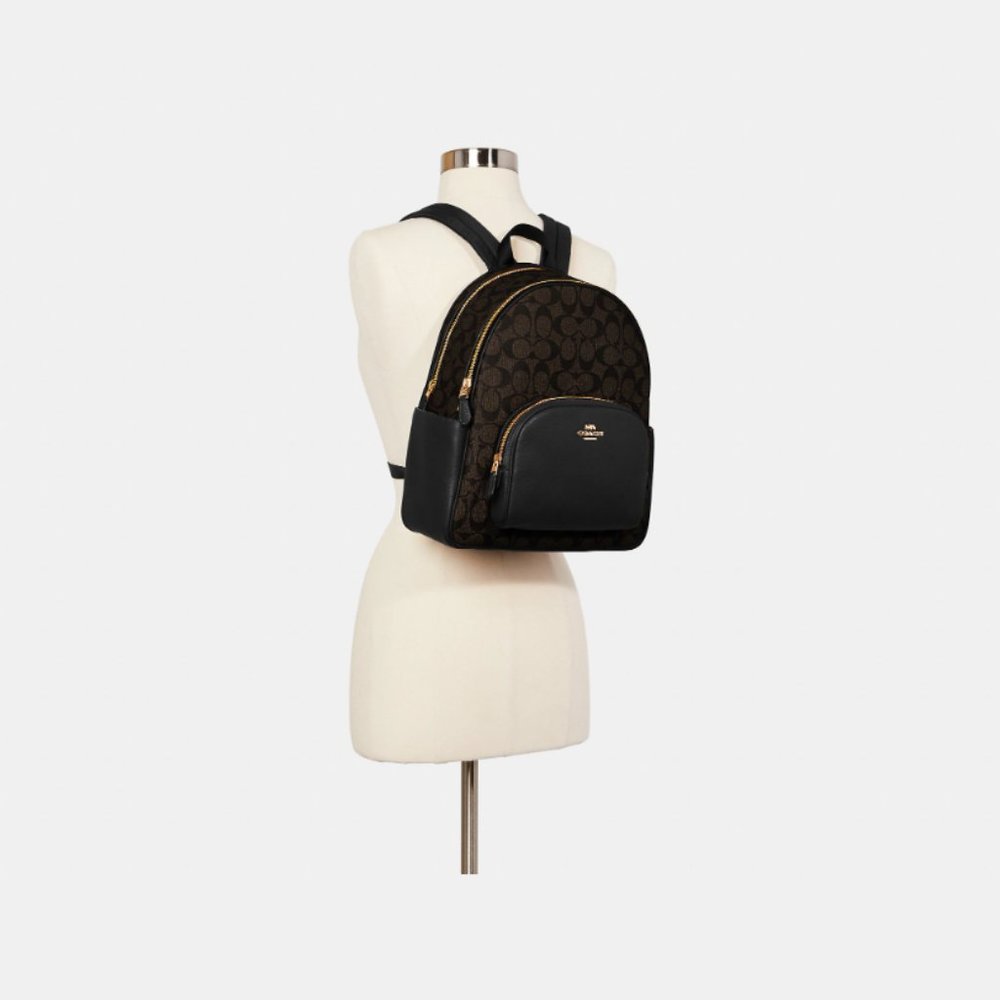 Coach Court Backpack In Signature Canvas - Picture 8 of 8
